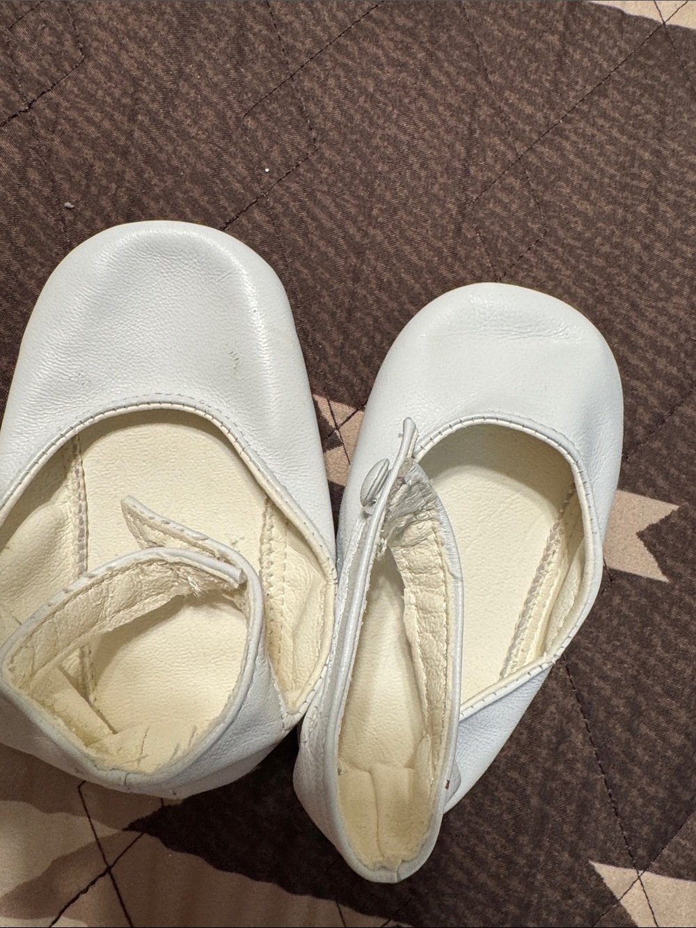 White Kids Mary Jane Ballet Flats